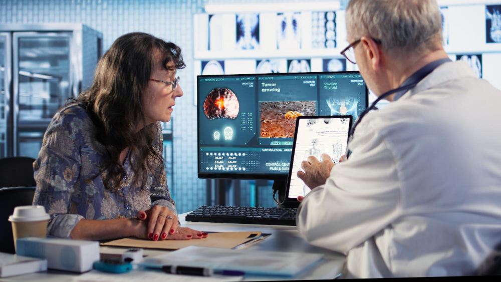 AI-powered Medi-EHR dashboard displaying predictive analytics for healthcare providers.